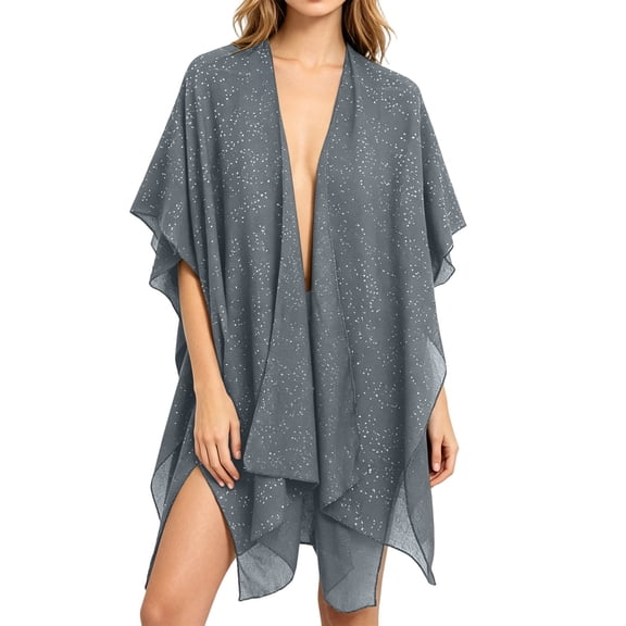 Women Kimono Cardigans Casual Poncho Shawl Wrap Cape Beach Cover up Open Front Resort Wear 2026