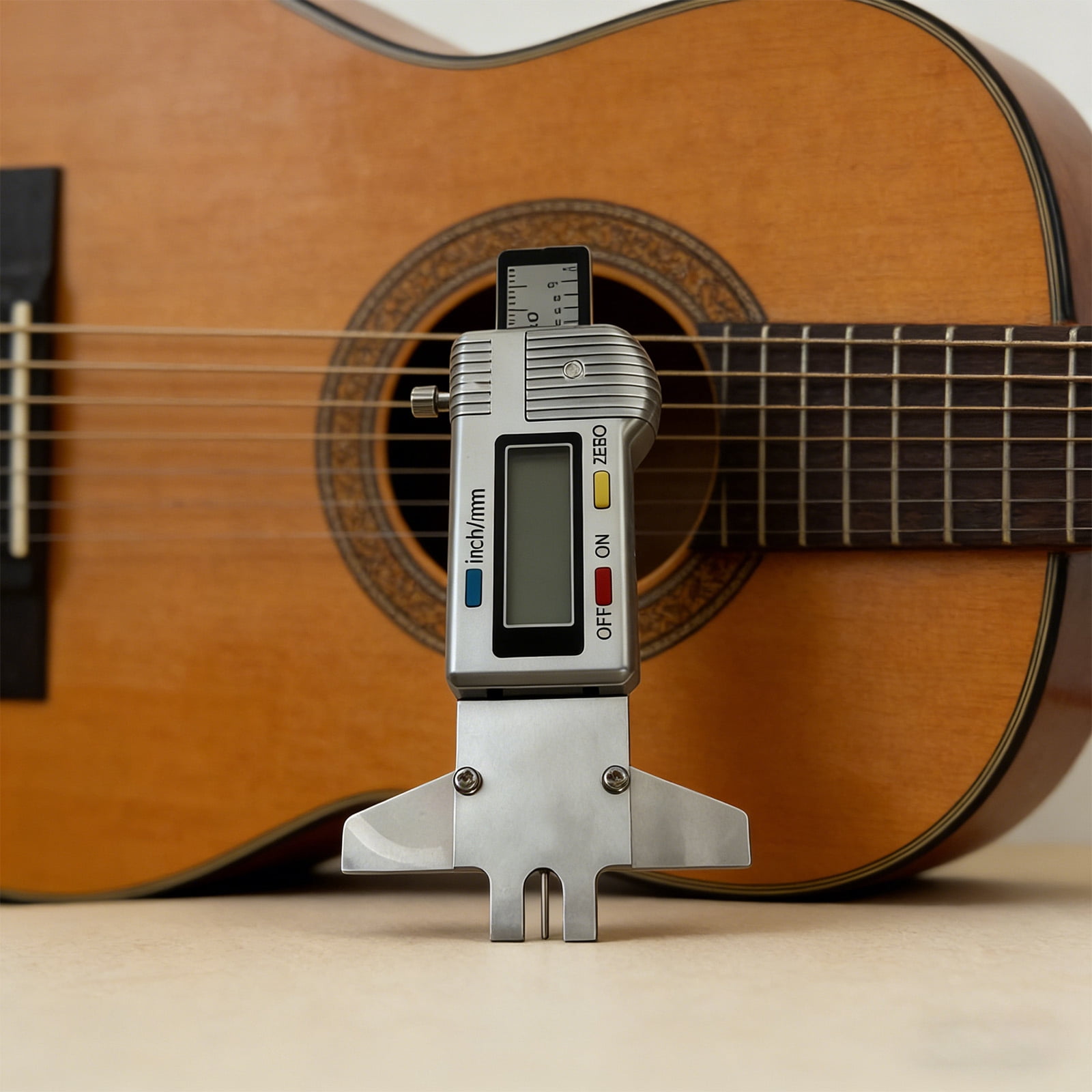 Guitar Accessory Digital String Action Ruler Gauge for Folk Electric Classical Guitars Fixed Lock Stability Light Weight