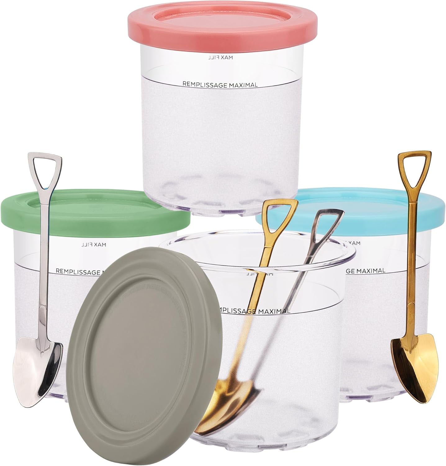 GoMaihe Recipientes De Repuesto Para Pintas Y Tapas Ninja Creami