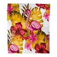 thumbnail image 1 of POGLIP Flannel Throw Blanket Colorful Beautiful Floral Summer Pattern Tropical Palm Leaves Flamingo Soft for Bed Sofa and Couch 58x80 Inches, 1 of 1