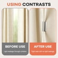 thumbnail image 3 of Fountwell Magnetic Curtain Clips – Hold Curtains Closed, Detachable Buckle, No Drill, Privacy Protection for Indoor & Outdoor Patio Curtains, 3 of 10