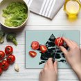 thumbnail image 4 of Leopard Print Cutting Board, Star Animak Grunge Effect Hipster Geometrical Design Graphic, Decorative Tempered Glass Cutting and Serving Board, Small Size, Black White, by Ambesonne, 4 of 5