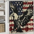 thumbnail image 6 of Orinice Eagle Flag Americo Makk Bathroom Decor Set with Hooks, Colorful Luxurious Graphic Print Polyester Fabric Shower Curtain, Chic Modern Style, Multi Size Options 69x72, 6 of 7