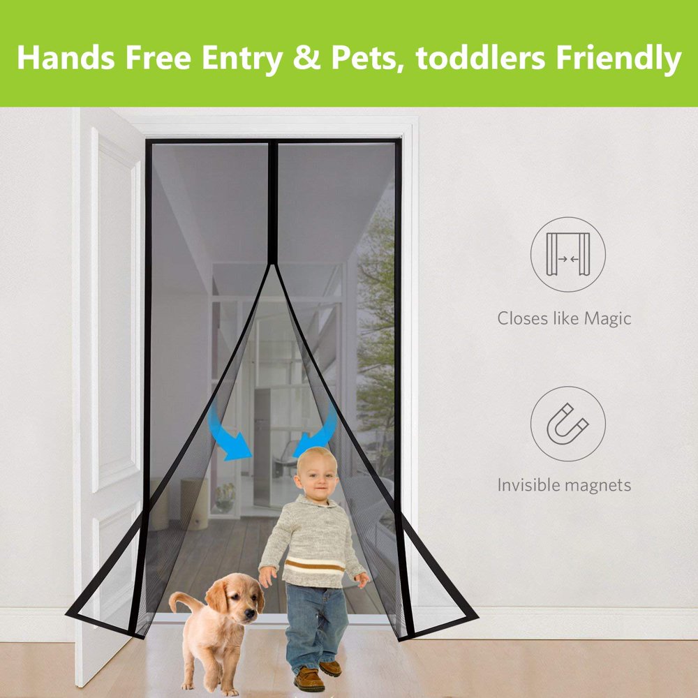 Screen Door Heavy Duty Mesh & Super Fits Doors Up to
