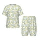 thumbnail image 1 of Balery Moon And Rabbit Conjunto de Pijama Infantil de Manga Corta con Estampado – Ropa de Dormir de Algodón Suave-4X-Large, 1 of 6