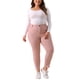 thumbnail image 2 of Jeans ajustados de mujer de talla grande Agnes Orinda, de tiro medio, elásticos, de mezclilla casual, leggings de mezclilla 2X rosa, 2 of 5