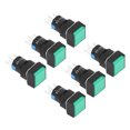 thumbnail image 4 of 25 uds interruptor de botón pequeño interruptores de empuje cuadrados de bloqueo automático con luz 16mm 24V 5A verde, 4 of 14