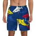 thumbnail image 2 of Goofa Cartoon Shark Printed Men's Swim Trunks Board Shorts Quick Dry Mens Swimming Trunks with Compression Liner,Breathable Fit Hawaii Beach Shorts-X-Large, 2 of 9
