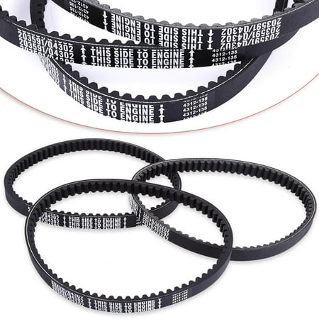 Qiilu 3 x Rubber Go Kart Engine Drive Belt For Go Karts 203591-Q43203W, Engine Drive Belt, Drive Belt