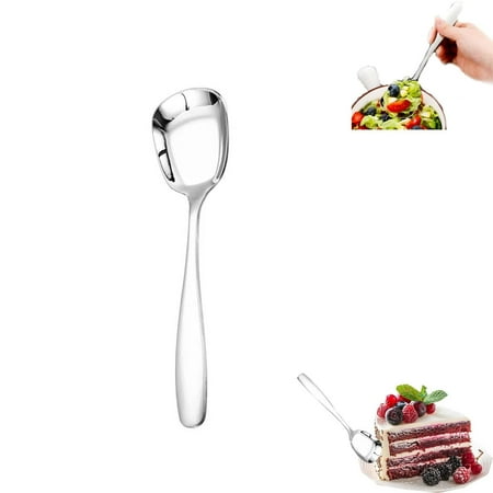 

changqingxie Square Head Stainless Steel Spoons Arithmetic Spoons Soup Spoons Stainless Steel Dinner Spoons Stainless Steel Dessert Spoons