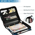 thumbnail image 4 of ALAZA Zipper Binder Sport Baseball Star Stipes 3 Ring Trapper Keeper File Folder Organizer Bag, 4 of 8