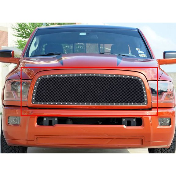 2010-2012 Dodge Ram 2500 Only Fit Recessed Center Vertical Bar/2010-2012 Dodge Ram 3500 Only Fit Recessed Center Vertical Bar Main Upper Rivet Grille