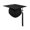 Black-Childre, variant on Academic Bachelor Hat School Congratulation Adult Hat Ceremony Party Supply for Parties and Performances