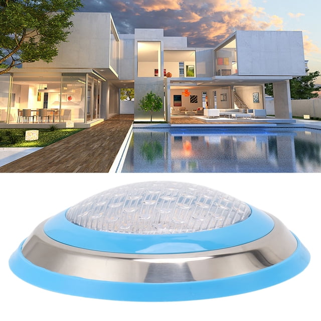 LED Underwater Swimming Pool Light, Warm White Light IP68 Waterproof Underwater Swimming Pool Light Wall Surface Mounted for Pond
