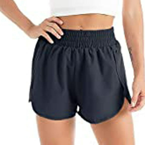 RKSTN Gym Shorts Women Running Sport Elastic Waist Active Workout Shorts Solid Color Brathable Fitness Athletic Workout Shorts