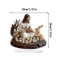 thumbnail image 5 of Easter Rabbit Eggs Decorations Spring Easter Centerpieces Cartoon Cute 2D Acrylic BunnyEgg Flower Figurines Table Ornament for Farmhouse Home Kitchen Easter Party,Birthday Gifts, 5 of 8