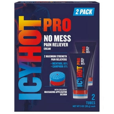 IcyHot Pro No Mess Pain Relief Cream with Applicator, 2-pack