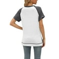 thumbnail image 3 of Capreze Women Raglan Sleeve Summer Tops Short Sleeve Crewneck T-shirt Ladies Solid Color Tee Shirt, 3 of 4