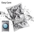 thumbnail image 6 of Fuzoiu Monochrome Botanical Illustration Print Pillow Case with Hidden Zipper,Pillow Covers,Soft and Comfortable Pillowcase-16"x24", 6 of 6