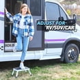 thumbnail image 2 of RV Step Stool Folding Platform Step with Anti-Slip Surface, Rubber Feet, Safety RV Steps for RV, Motorhome, Trailer, SUV, Camper, Supports Up to 1000 lbs(White), 2 of 15