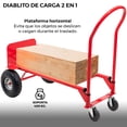 thumbnail image 4 of Diablito De Carga 400 Kg Plataforma Acero Ruedas Neumáticas Color Rojo, 4 of 7