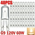 thumbnail image 2 of 40PCS G9 Halogen Bulb 60W Capsule Replace Light Bulbs AC 120V Dimmable Lamp USA, 2 of 11