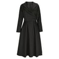 thumbnail image 6 of Mifsaly Long Sleeve Wedding Guest Dress Women V-Neck Winter Cocktail Dresses A-Line Tunic Evening Party Elegant Gowns with Pockets XXXL, 6 of 7