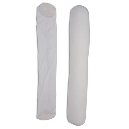 UPC: 0885535019105 | Cover For Microbead Body Pillow – Spandex (15%) / Nylon (85%) Blend – Hypoallergenic – Pillow Cover White