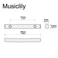 thumbnail image 2 of Musiclily Pro 48mm Brass Guitar String Retainer Bar String Trees String Guides for Floyd Rose Double Locking Tremolo Bridge System, Black, 2 of 5