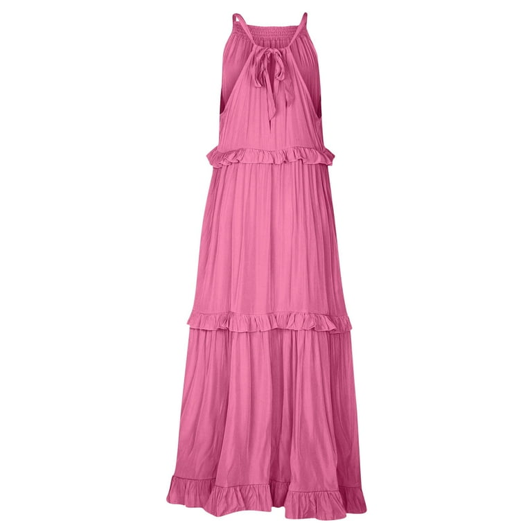 purple halter dress mini Lovelle Halter Neck Rosette Mini Dress Lavender main image 0
