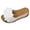 White, variant on Dakaela Womens Summer Beach Sandals Open Toe Low Wedge Slip on Slides Ladies Casual Platform Flower Dressy Shoes Size 6-10 Black