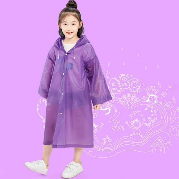 1 Children's Raincoat Thickened Waterproof Girls Boy Rain Coat Kids Clear Transparent Hooded Rain Coats Rainwear Suit