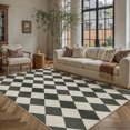 thumbnail image 6 of BERTHMEER 9'x12' Easy Jute Area Rugs for Living Room Modern Checkered Indoor/Outdoor Rugs for Patio Farmhouse Geometric Contemporary Washable Non Slip Large Rugs Carpets, Black, 6 of 6