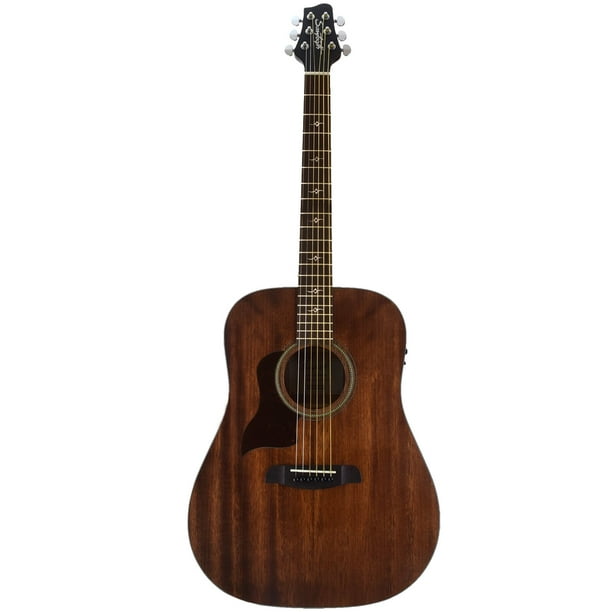 Sawtooth Mahogany Series Left-Handed Solid Mahogany Top Acoustic-Electric  Dreadnought Guitar 