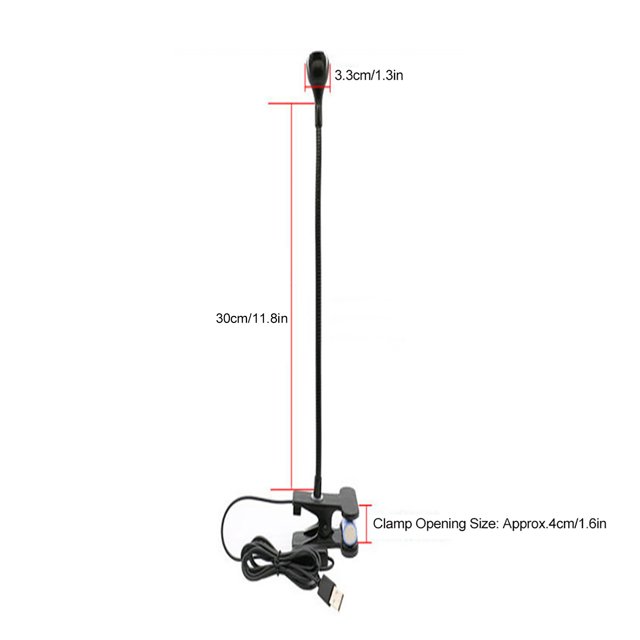 Lámpara de escritorio LED, lámpara de mesa con clip de abrazadera flexible USB, lámpara de noche con clip, muy versátil