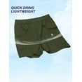 thumbnail image 5 of Little Donkey Andy Women's Hiking Cargo Shorts Quick Dry Athletic Swim Board Beach Shorts Lightweight Running Casual Shorts（Olive XL）, 5 of 7
