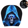 thumbnail image 4 of Scary Headrest Covers for Cars, 2 pcs Blue Skull Headrest Cover, Breathable Polyester Spooky Ghost Face Auto Seat Protector for Halloween Car Decorations, 4 of 6