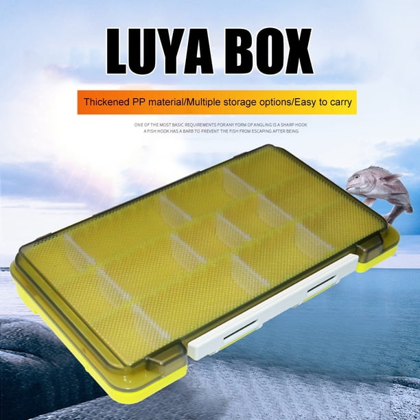 Caja de cebo de pesca portátil Soporte de gancho de cuentas de parche ajustable para exteriores (amarillo) Likrtyny Para Estrenar
