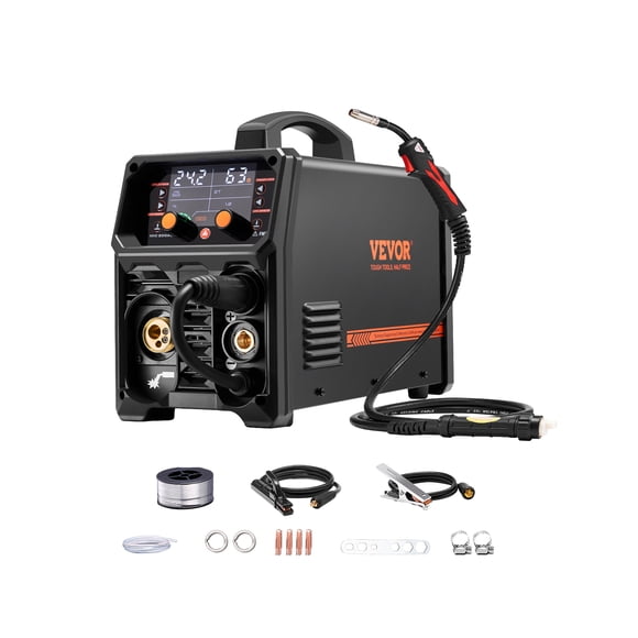 VEVOR Pro MIG Welder 200A Pluse Mig Welding Machine 5-in-1 Synergic Welder Machine