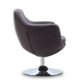 thumbnail image 4 of Caisson Grey and Polished Chrome Twill Swivel Accent Chair (Set of 2), 4 of 5