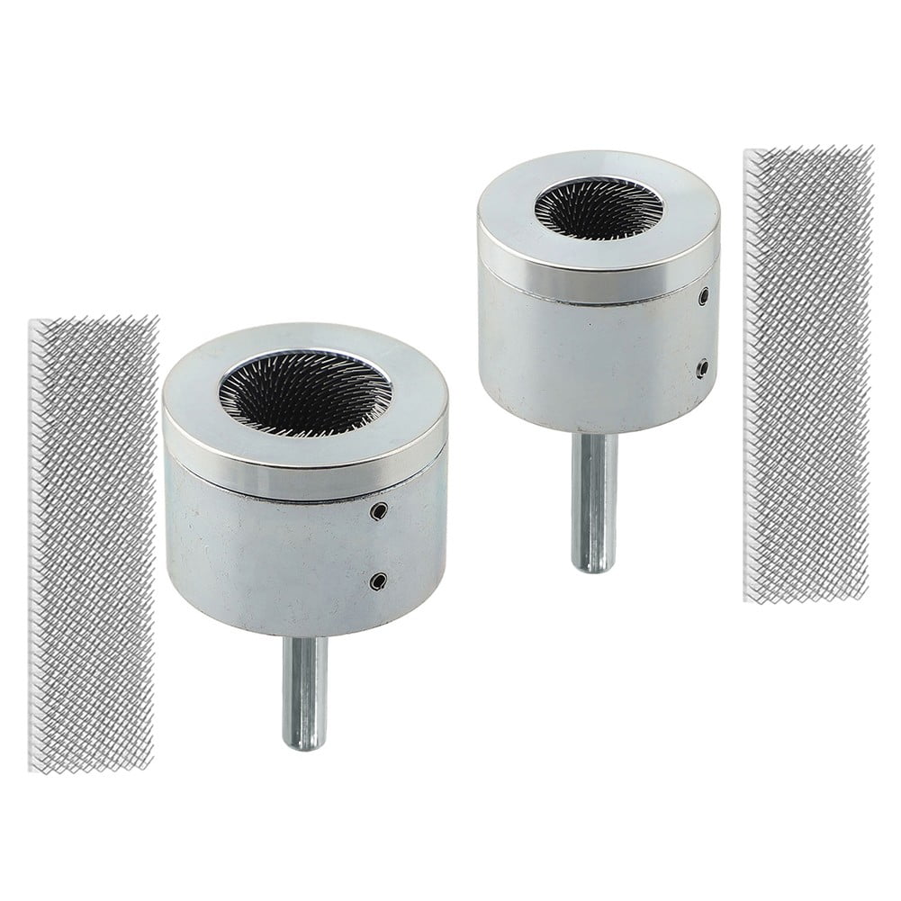 2Pcs 15/22Mm New Metal Pipe Cleaner With 1 Replaceable Brushes Tube Cleaning Brush Tube Cleaning Brush for Power Drill 15Mm+22Mm Fangkenuo