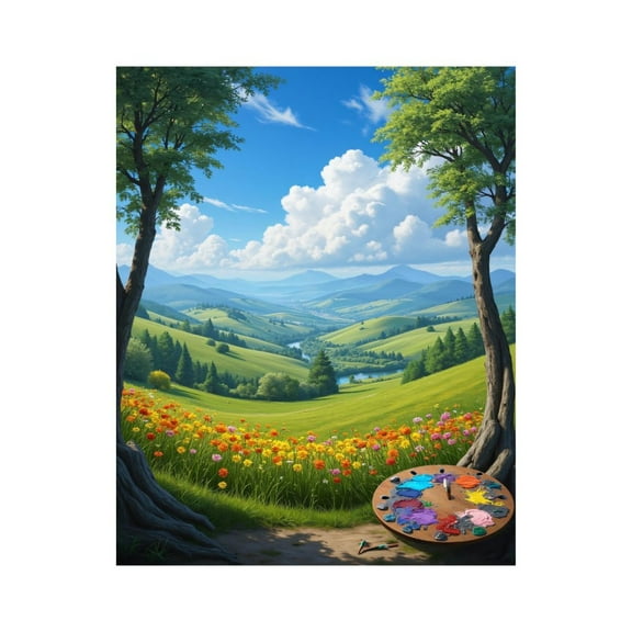 Paint by Numbers Kit for Adults, Landscape Painting Scenic View Paint by Numbers, Easy Paint by Numbers Kit for Adults Beginner, DIY Adult Paint by Number Kits on Canvas, 12x16in Home Decor