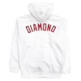 thumbnail image 2 of Diamond Supply Co. Men's Arch Full Zip Hoodie Sweatshirt With Inner Fleece Lining (Large, White), 2 of 2