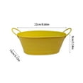 thumbnail image 3 of Oval Metal Planter Container With Handles Bucket Suitable For Succulents Indoor Outdoor Garden Wedding Party Decoration, 3 of 8