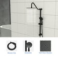 thumbnail image 3 of 10 - inch Overhead Shower Head and Hand - held Shower Head, Round Shower Set, Dual Shower Heads, Matte Black., 3 of 8