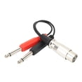 thumbnail image 2 of XLR Y Splitter Sound Cable, Dual 1/4 Inch Male To XLR Female Professional Sound XLR Female To Dual 6.35mm Male Y Splitter Microphone Cable  For Loudspeaker, 2 of 8