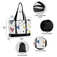 thumbnail image 2 of FORMRS Canvas Laptop Tote Bag for Women with 15.6" Computer Compartments Shoulder Handbag, Colorful Geometric, 2 of 7