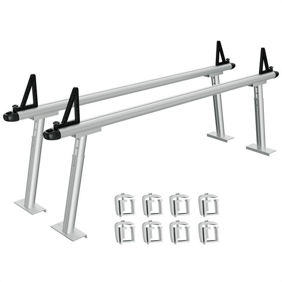 Truck Rack, with C-Clamps, Non-Drilling Aluminum 800 lbs Capacity Truck Bed Rack, Heavy Duty Pickup Truck Racks for Kayak, Surfboard, Lumber, Ladder