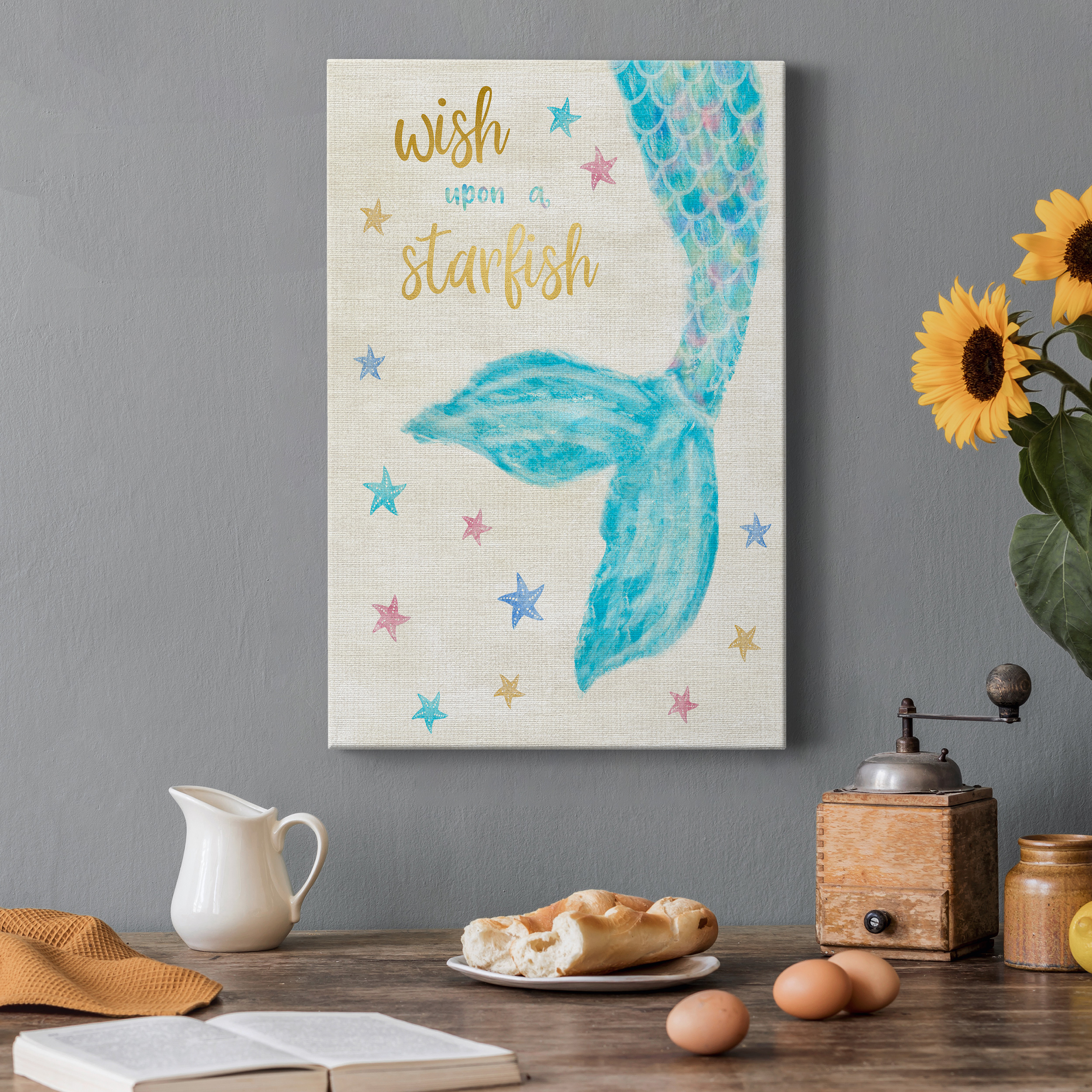 Mermaid Wish Premium Gallery Wrapped Canvas - Ready to Hang - 24 x 36