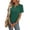Dark Green, variant on Henley V-Neck T-Shirt for Women, Short Sleeve Cotton Blend Blouse, Fashion Button Split Neck Top, Casual Straight Sleeve Summer Tunic, Modern Solid Color Pullover